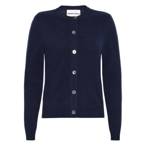 Kasjmier Navy Cardigan Gebreide Trui Emerson Renaldi , Blue , Dames