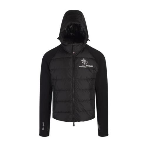 Zwarte Ski Zip-Up Hoodie Sweater Moncler , Black , Heren