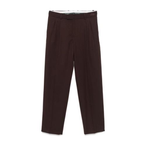 Bruine Broek Stijlvolle Casual Kleding Drole de Monsieur , Brown , Her...