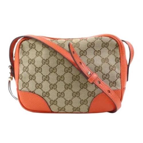 Pre-owned Canvas gucci-bags Gucci Vintage , Beige , Dames