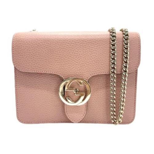 Pre-owned Leather gucci-bags Gucci Vintage , Pink , Dames