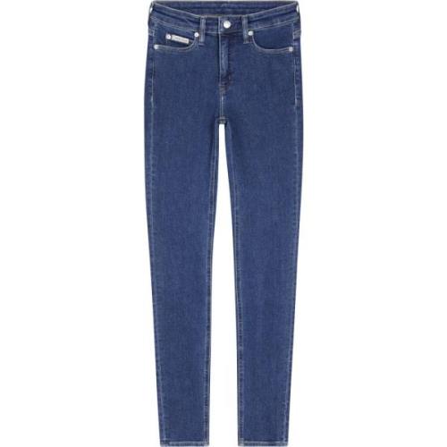 Blauwe High Waist Skinny Jeans Calvin Klein , Blue , Dames