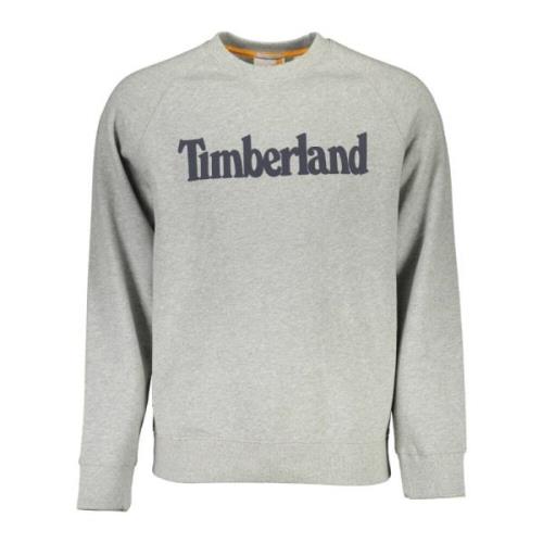 Grijze Sweater met Lange Mouwen en Print Timberland , Gray , Heren