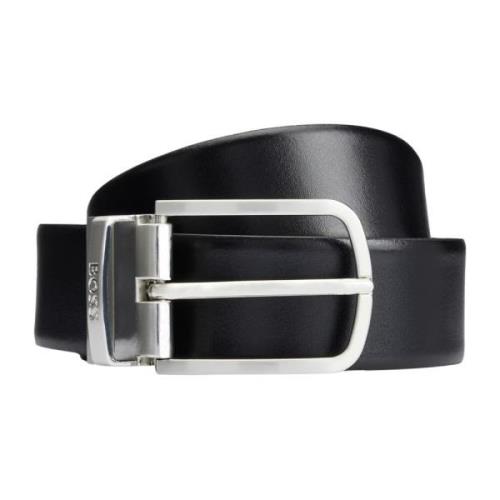 Omkeerbare Zwarte Riem Hugo Boss , Black , Heren