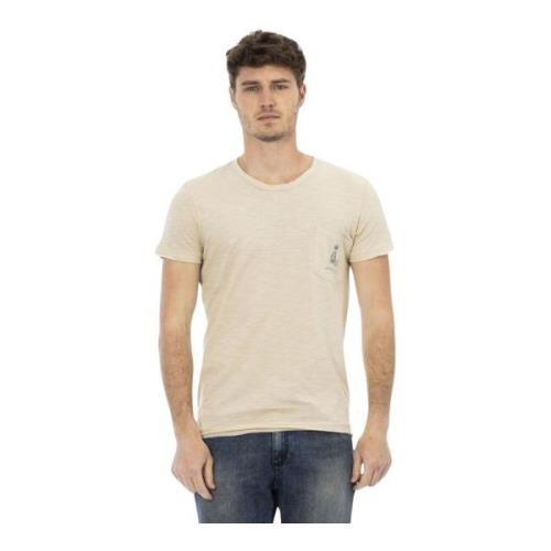 Action T-shirt Lente/Zomer Heren Collectie Trussardi , Beige , Heren