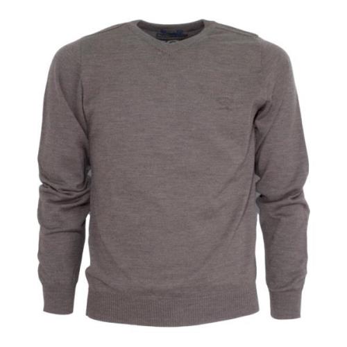 Yachting V-hals Trui Slim Fit Paul & Shark , Gray , Heren