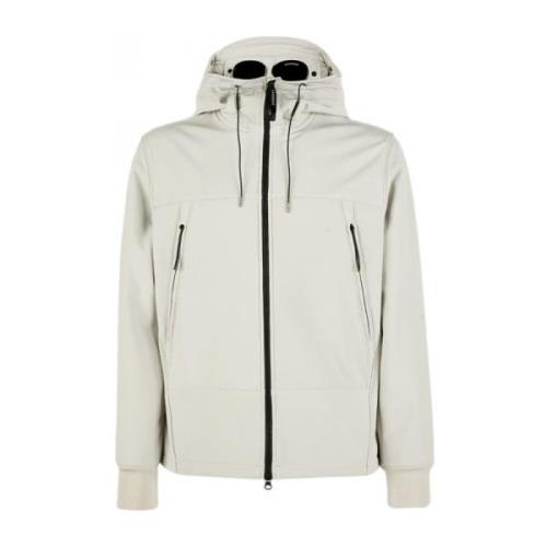 Zachte Schaal Parelwitte Hoodie C.p. Company , White , Heren