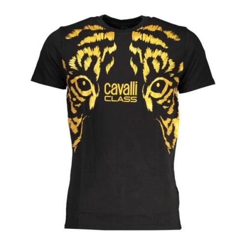 Korte Mouw Heren T-shirt Zwart Cavalli Class , Black , Heren