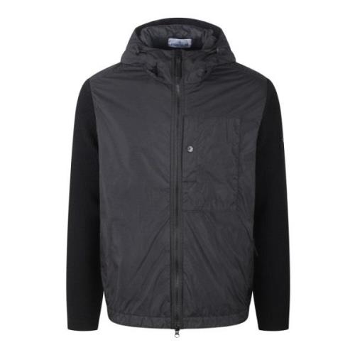 Wollen Cardigan Jas Fw24 Regular Fit Stone Island , Black , Heren