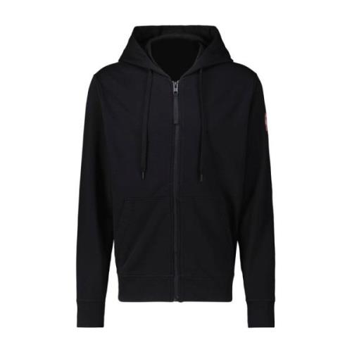 Katoenen Zip Hoodie Canada Goose , Black , Heren