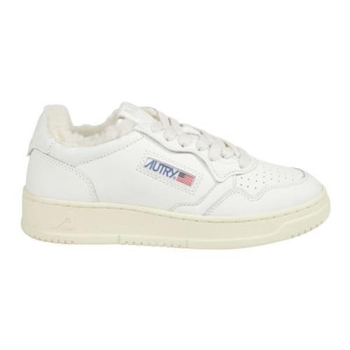 Witte Shearling Sneakers Autry , White , Dames