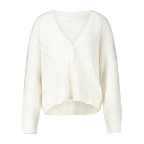 Gebreide Cardigan Uitverkoop, V-Hals, Geknoopt Samsøe Samsøe , White ,...