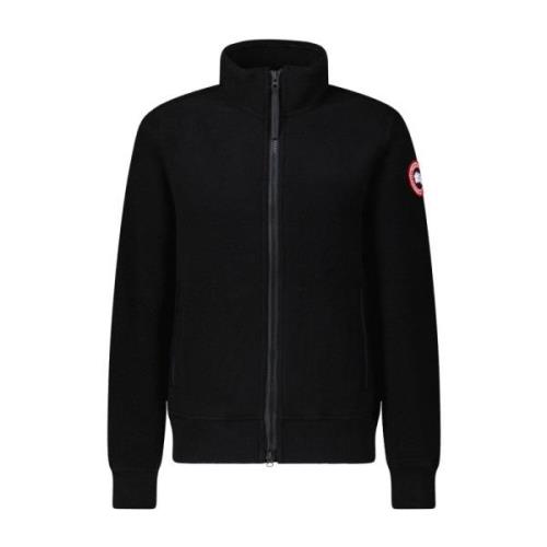 Wollen Fleecejas met Hoge Kraag Canada Goose , Black , Heren