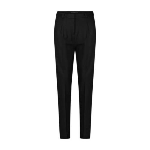 Wollen broek met elegante details Windsor , Black , Dames