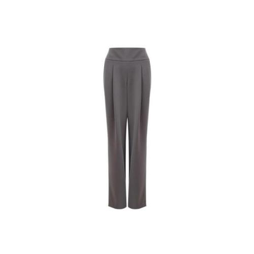 Grijze Wollen Broek Vrouwen Italië Lardini , Gray , Dames