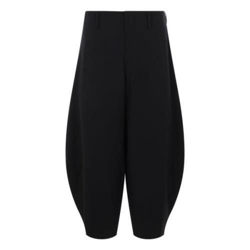 Zwarte wollen wijde pijp broek Comme des Garçons , Black , Heren