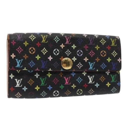 Pre-owned Canvas wallets Louis Vuitton Vintage , Black , Dames