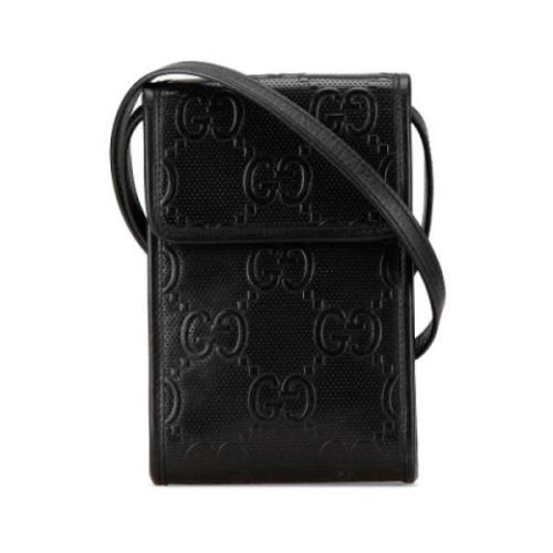 Pre-owned Leather shoulder-bags Gucci Vintage , Black , Dames