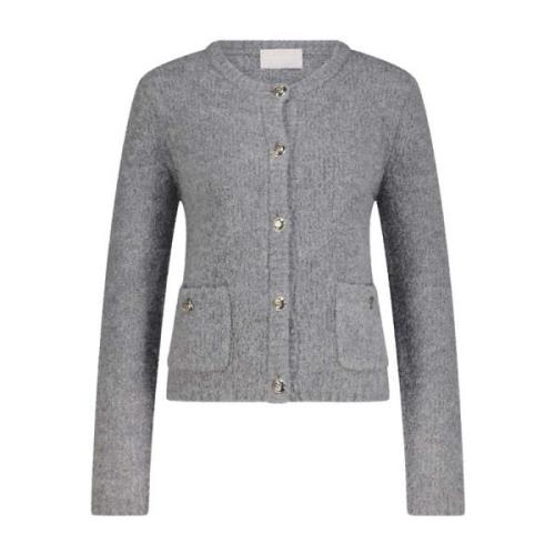 Tweed Cardigan met Alpaca Hemisphere , Gray , Dames