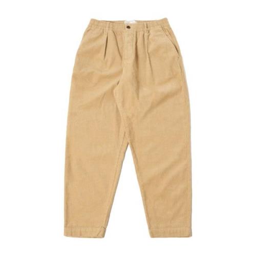 Ribfluwelen Broek - Relaxte Pasvorm Universal Works , Beige , Heren