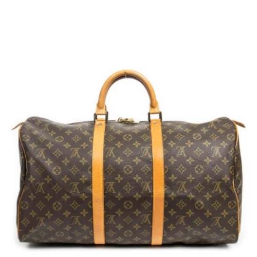 Pre-owned Coated canvas handbags Louis Vuitton Vintage , Brown , Dames