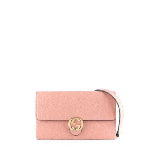 Pre-owned Leather gucci-bags Gucci Vintage , Pink , Dames