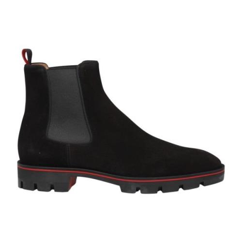 Platte Enkellaarzen Trekking Model Christian Louboutin , Black , Heren