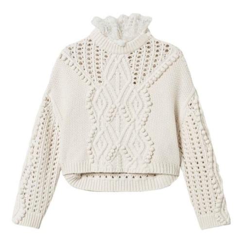 Sneeuw Trui Twinset , Beige , Dames