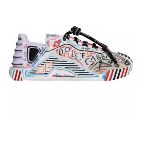 Kleurrijke lage sneakers met rubberen zool Dolce & Gabbana , Multicolo...