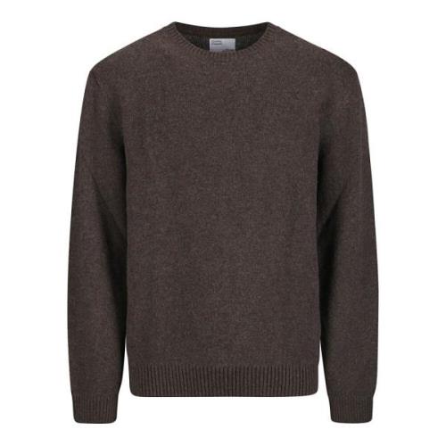 Klassieke Merino Wol Crew Sweater Colorful Standard , Brown , Heren