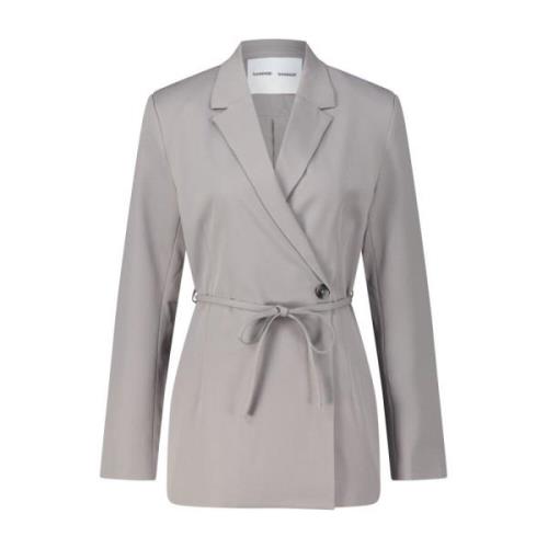 Asymmetrische Blazer met Enkele Knoop Samsøe Samsøe , Gray , Dames