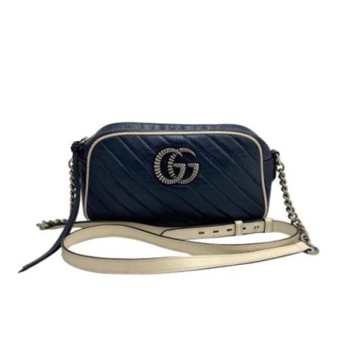 Pre-owned Leather gucci-bags Gucci Vintage , Blue , Dames