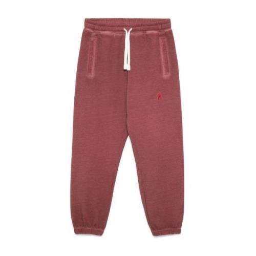 Rode katoenen sweatpants met geborduurd logo Vision OF Super , Red , H...