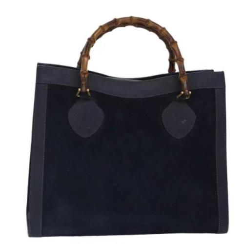 Pre-owned Suede handbags Gucci Vintage , Blue , Dames