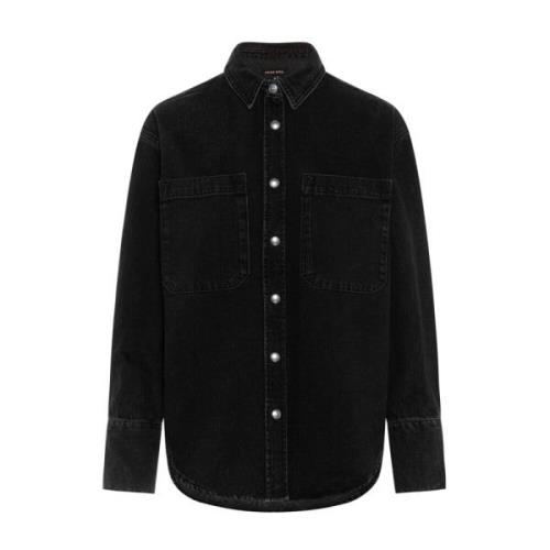 Denim Overshirt Anine Bing , Black , Dames