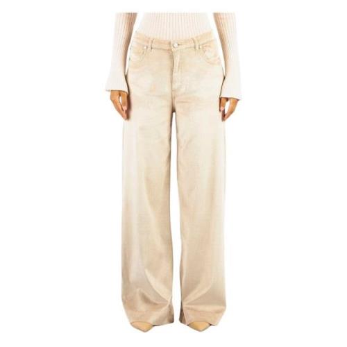 Elegante Roze Broek Cruna , Beige , Dames