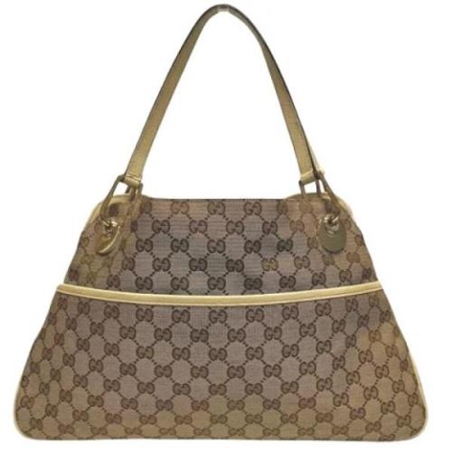 Pre-owned Canvas gucci-bags Gucci Vintage , Beige , Dames