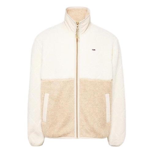 Kleur Blok Sherpa Jas Tommy Hilfiger , Beige , Heren