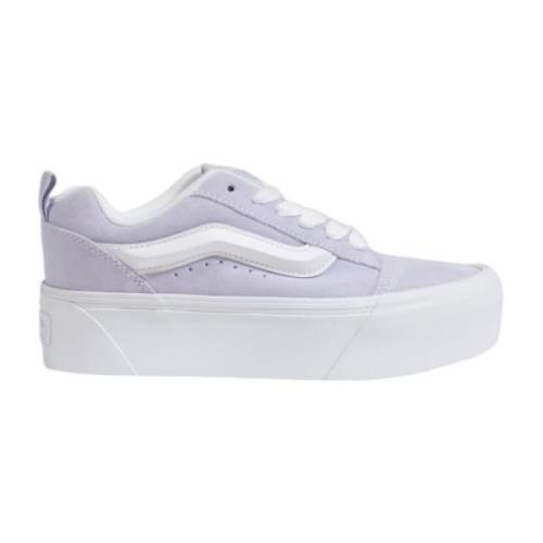 Lila Leren Sneakers met Rubberen Zool Vans , Purple , Dames