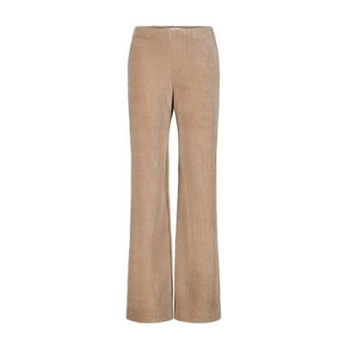 Corduroy Elastische Taille Broek Raffaello Rossi , Brown , Dames