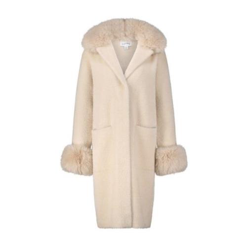 Jas met imitatiebont Joseph Ribkoff , Beige , Dames