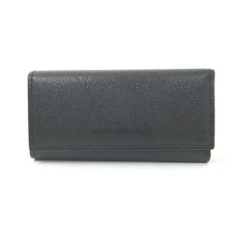 Pre-owned Leather wallets Burberry Vintage , Black , Dames