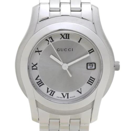 Pre-owned Stainless Steel watches Gucci Vintage , Gray , Heren