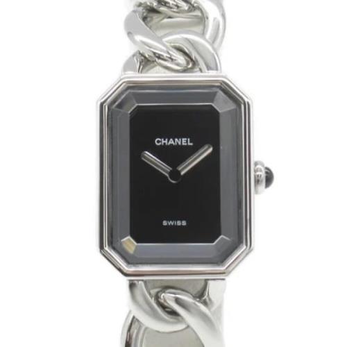 Pre-owned Stainless Steel watches Chanel Vintage , Black , Dames