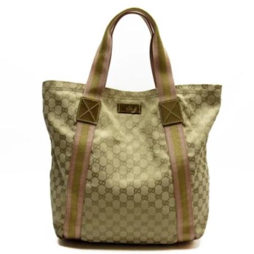 Pre-owned Canvas gucci-bags Gucci Vintage , Beige , Dames