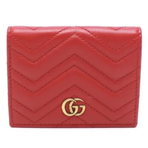 Pre-owned Leather wallets Gucci Vintage , Red , Dames