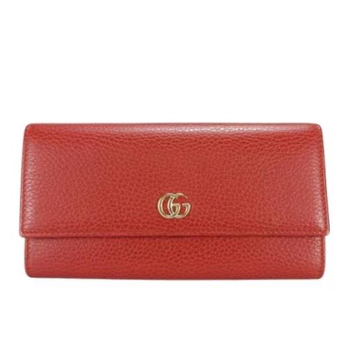 Pre-owned Leather wallets Gucci Vintage , Red , Dames