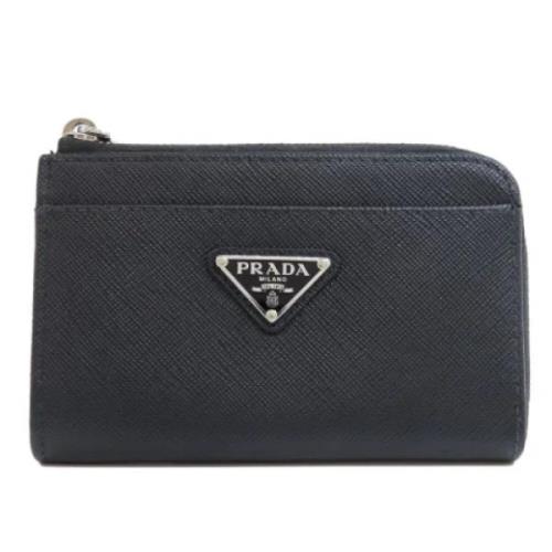 Pre-owned Leather wallets Prada Vintage , Black , Dames