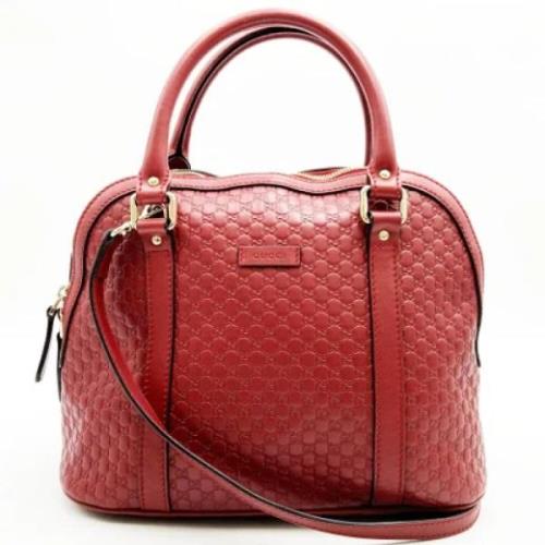 Pre-owned Leather gucci-bags Gucci Vintage , Red , Dames