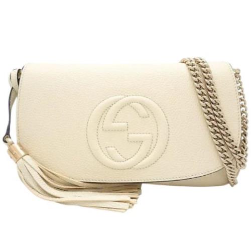 Pre-owned Leather gucci-bags Gucci Vintage , Beige , Dames